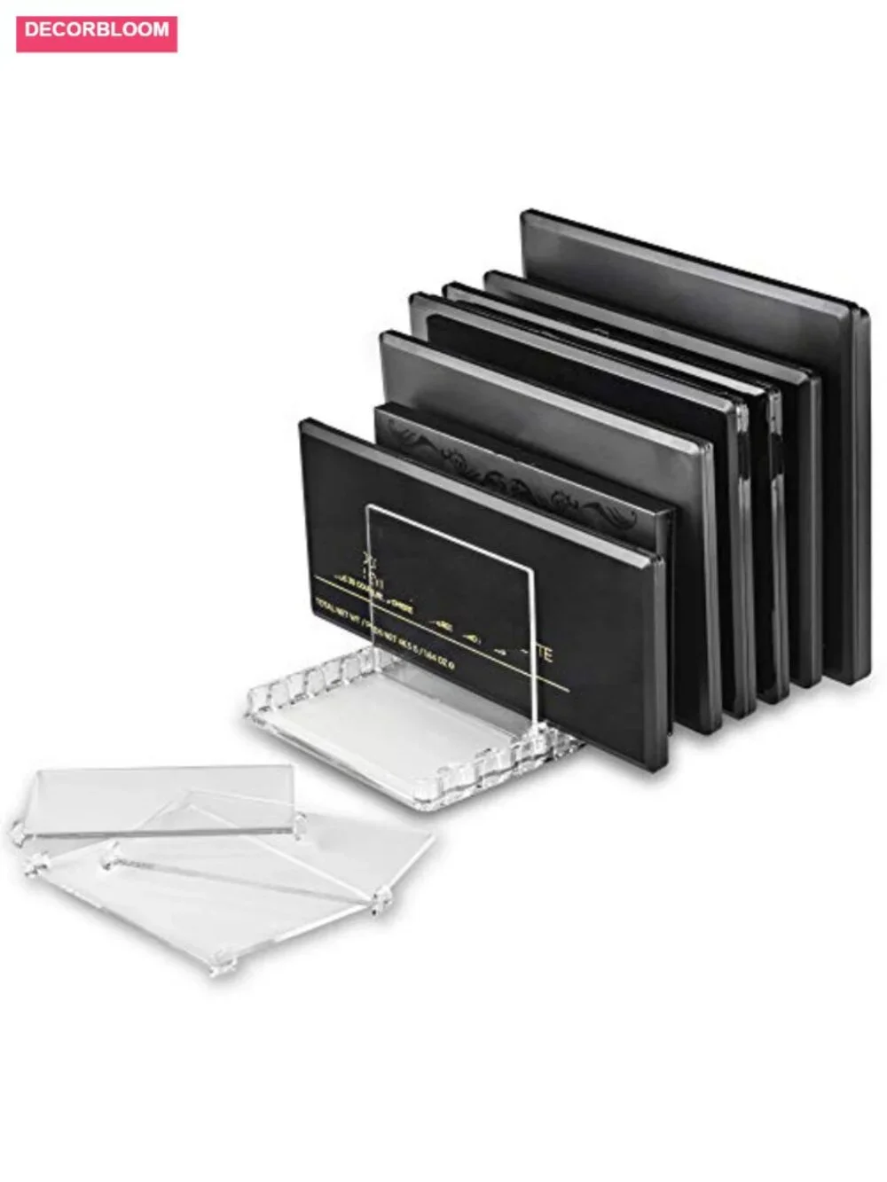 Acrylic Makeup Eyeshadow Palette Organizer With Removable Dividers Vanity